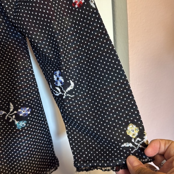 Brenda French for French Rags Black and White Cardigan with Crystal Flowers - Picture 7 of 9